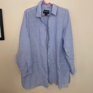 Tahari linen long shirt